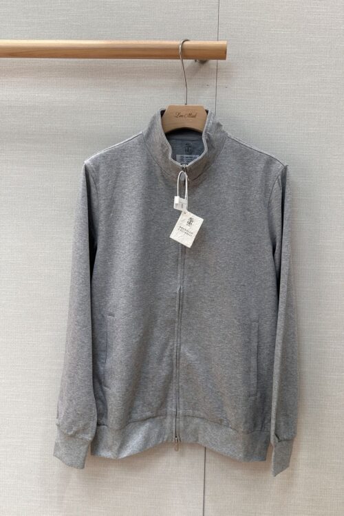 Brunello Cucinelli Zip Jacket — Grey