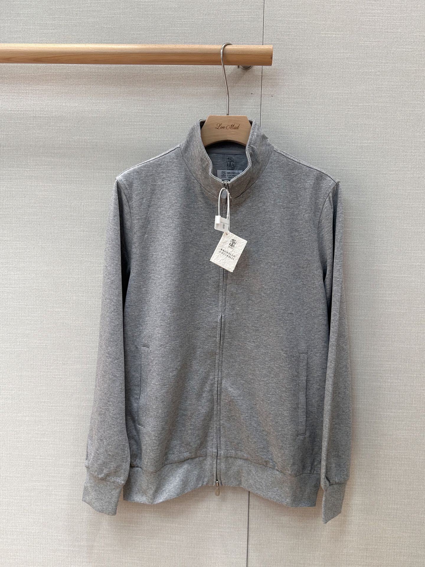 Brunello Cucinelli Zip Jacket — Grey - Brunello Cucinelli | LMX Boutique