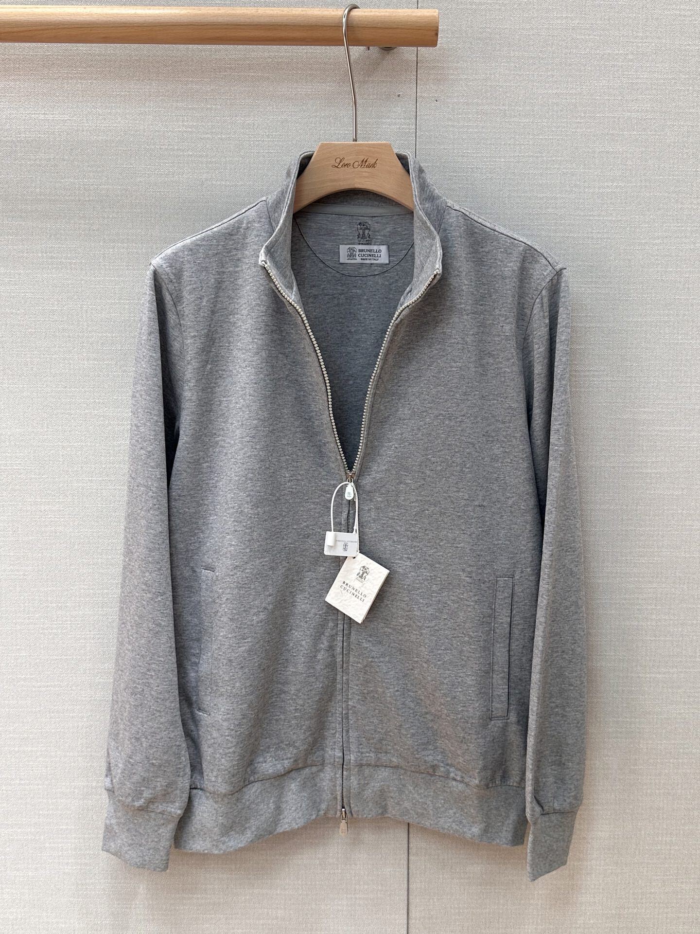 Brunello Cucinelli Zip Jacket — Grey - Brunello Cucinelli | LMX Boutique