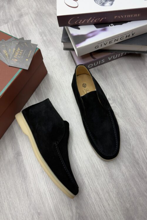 Loro Piana Open Walk — Zwart Suède