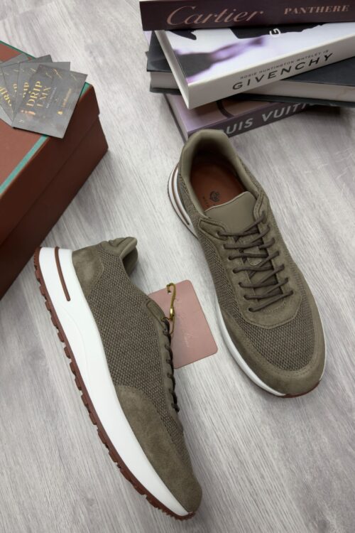 Loro Piana Week End Walk Sneaker — Khaki