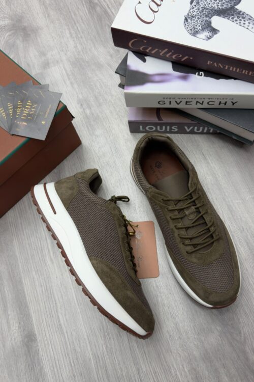 Loro Piana Week End Walk Sneaker — Brown Suède