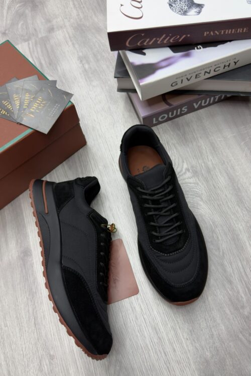 Loro Piana Week End Walk Sneaker — Black