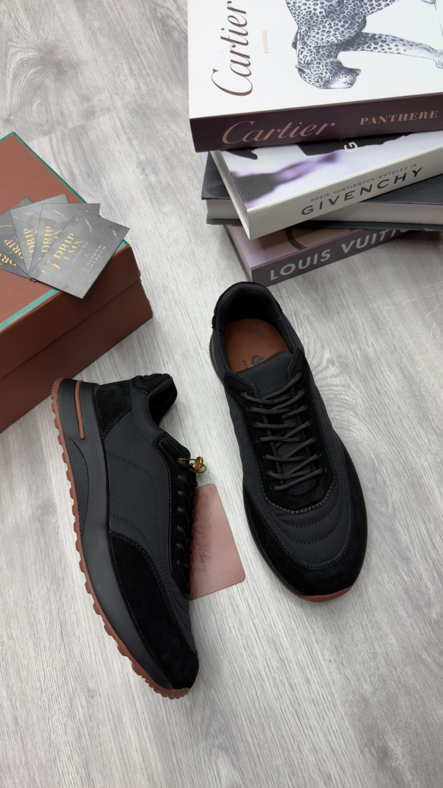 Loro Piana Week End Walk Sneaker — Black