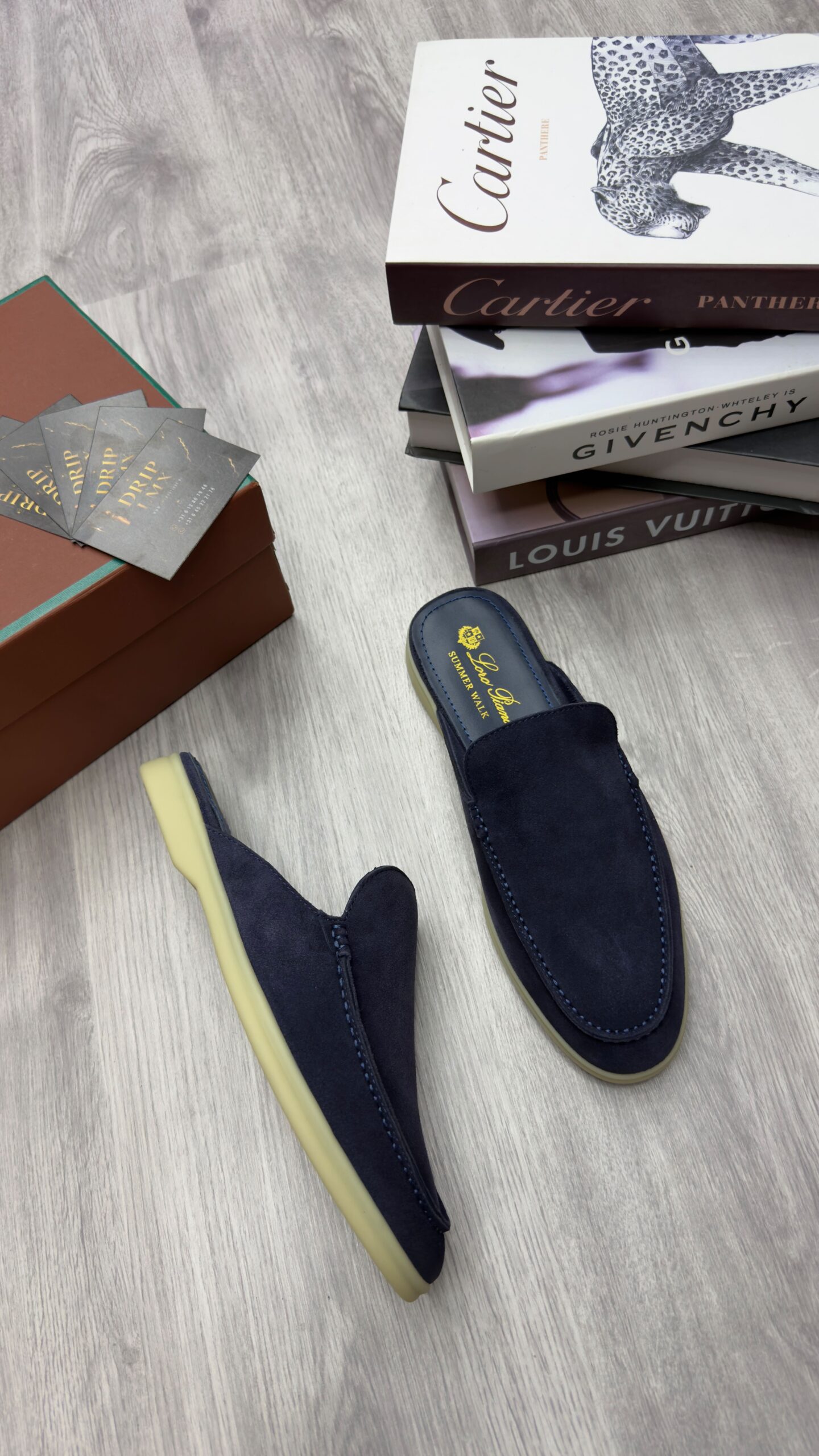 Loro Piana Summer Walk - Navy Suède