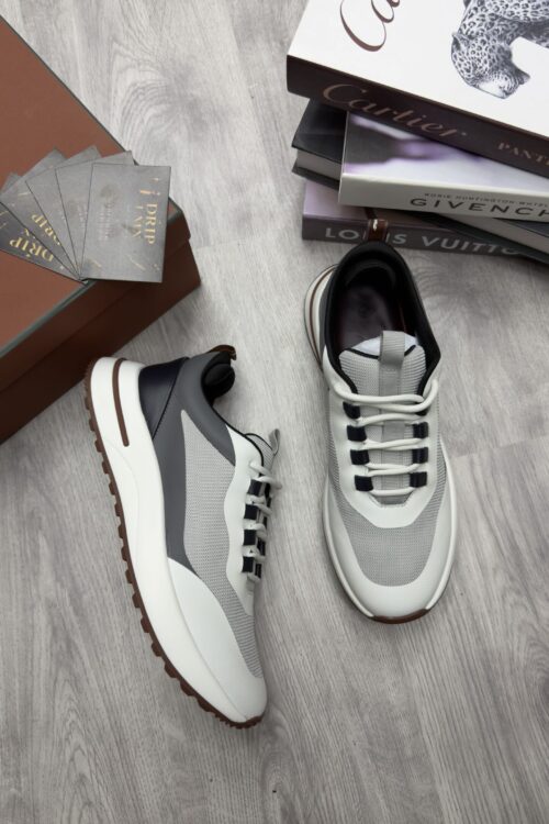 Loro Piana Week End Walk Evo Sneaker — Wit / Grijs