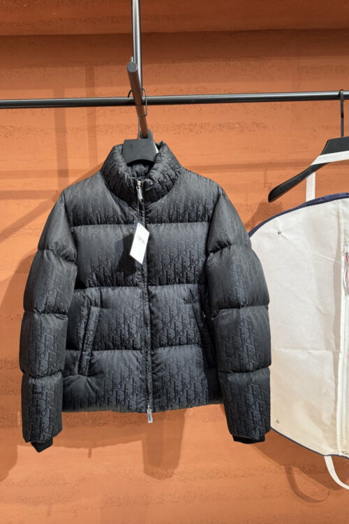 Dior Oblique Puffer Jas – Zwart