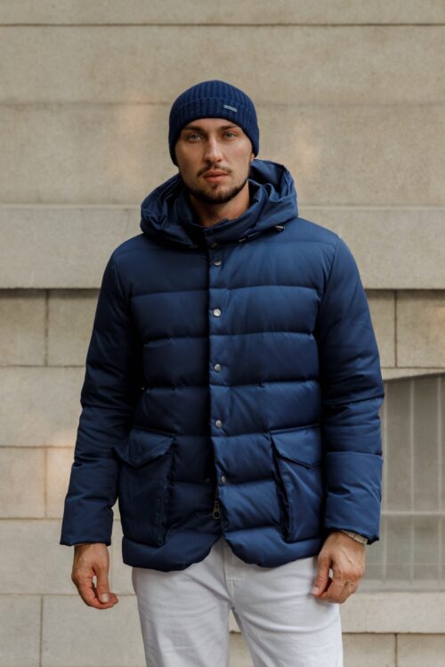 Loro Piana C.O.L.D. Donsjas met Capuchon – Navy