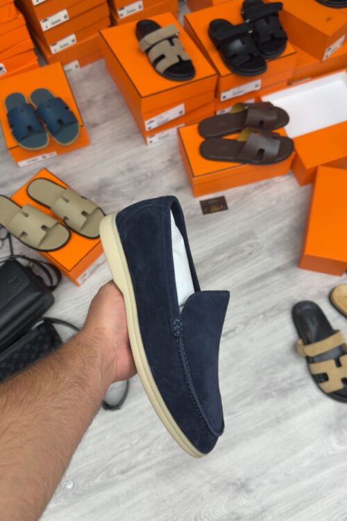 Loro Piana Summer Walk Loafer — Navy Suède